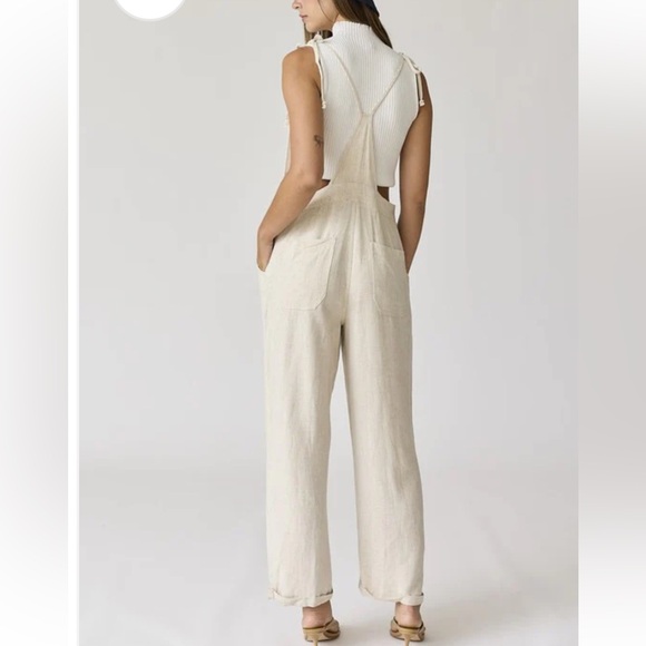 Bobbles & Lace - Linen Tie Overalls, M - Picture 11 of 11